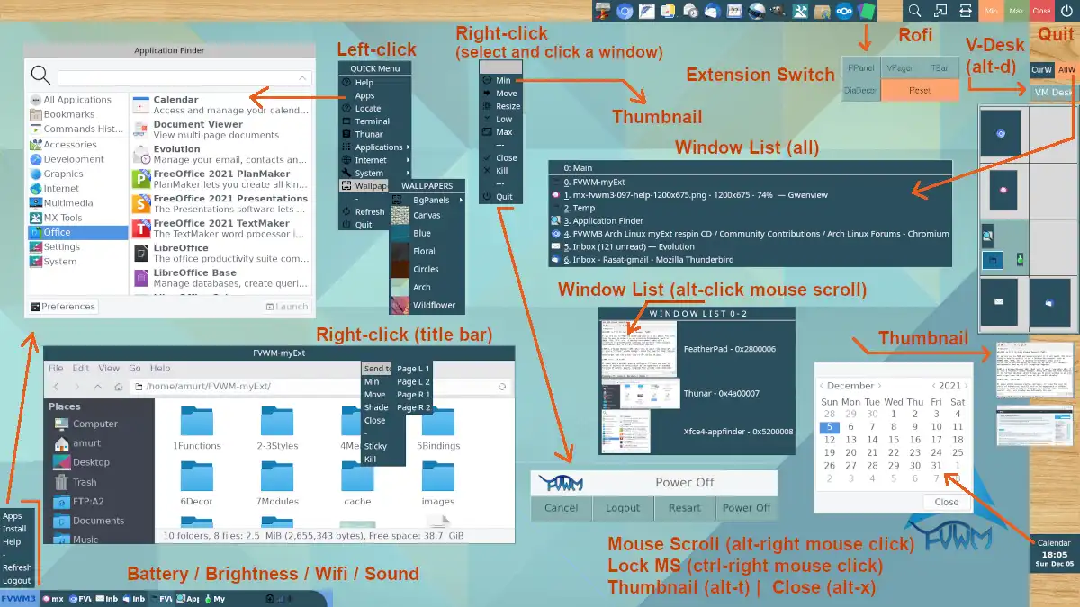 Download web tool or web app FVWM3 myExt distribution