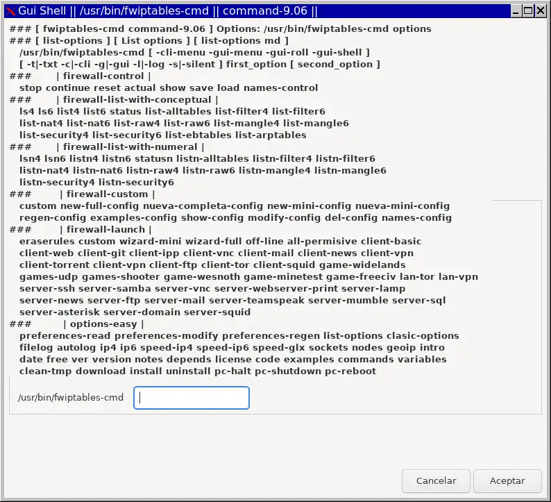 Descargue la herramienta web o la aplicación web fwiptables. Cortafuegos con iptables.