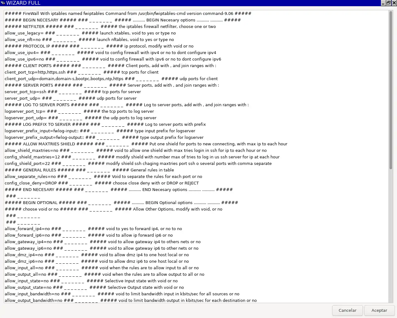 Descargue la herramienta web o la aplicación web fwiptables. Cortafuegos con iptables.