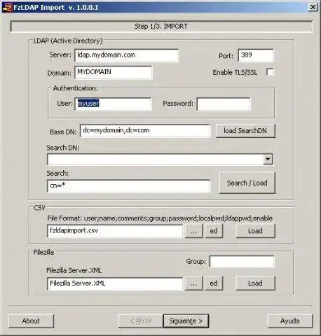 Baixar ferramenta da web ou aplicativo da web fzldap