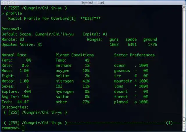 Download web tool or web app Galactic Bloodshed Project to run in Linux online