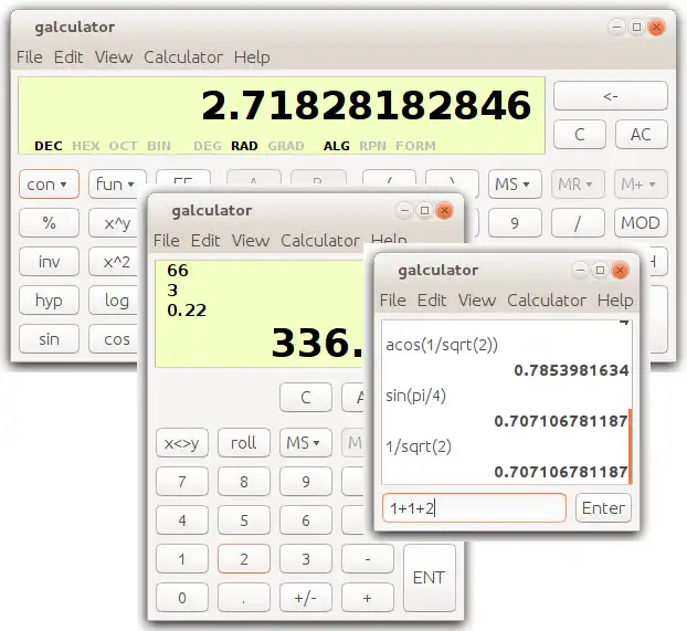 Завантажте веб-інструмент або веб-програму galculator