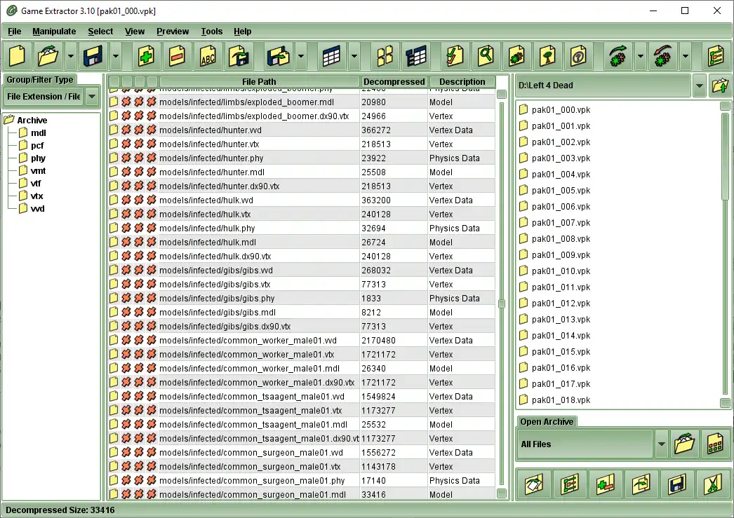 Téléchargez l'outil Web ou l'application Web Game Extractor pour l'exécuter sous Linux en ligne