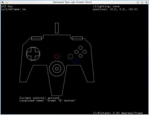 Unduh alat web atau aplikasi web Gamepad OpenGL Sample untuk dijalankan di Windows online melalui Linux online