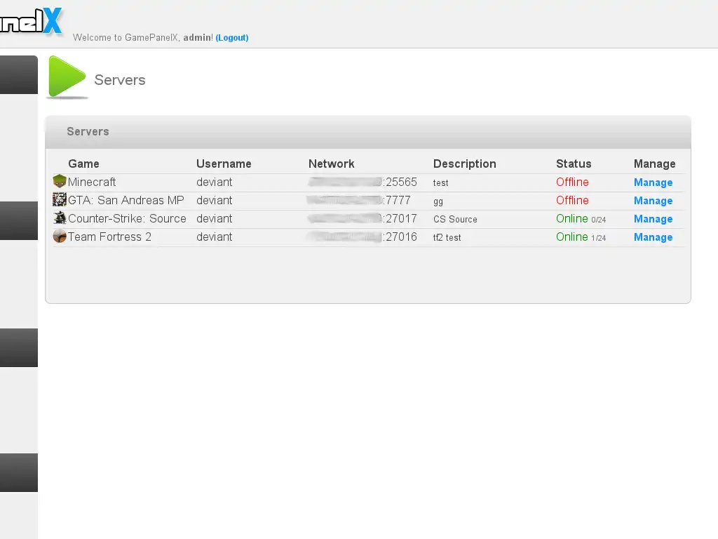 Download web tool or web app GamePanelX