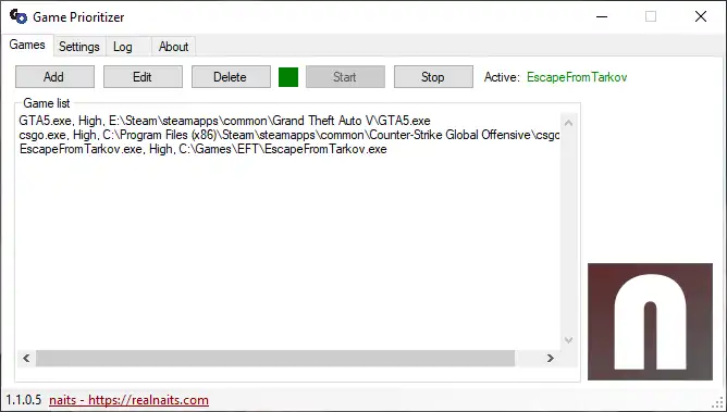 Download web tool or web app Game Prioritizer