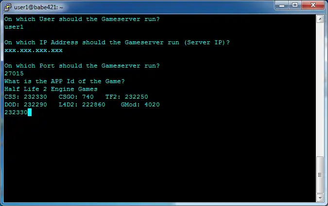 Download web tool or web app Gameserver Installer/Startscripts Linux