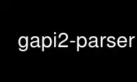 Voer gapi2-parser uit in de gratis hostingprovider van OnWorks via Ubuntu Online, Fedora Online, Windows online emulator of MAC OS online emulator