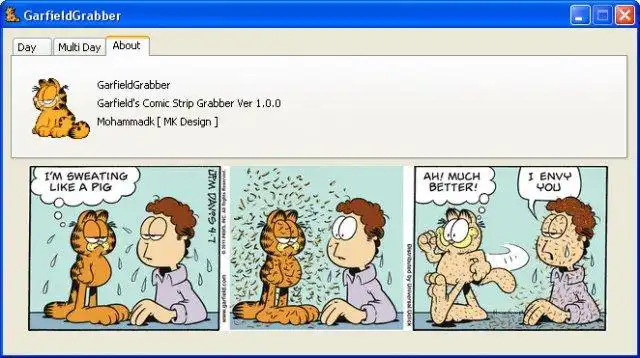 下载 Web 工具或 Web 应用程序 GarfieldGrabber 以通过 Linux 在线在 Windows 中运行