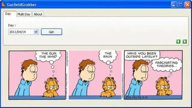 Download web tool or web app GarfieldGrabber to run in Windows online over Linux online