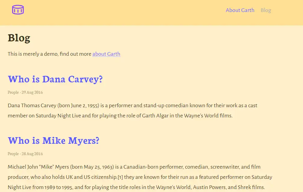 Download web tool or web app Garth