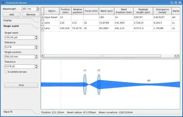 Download web tool or web app GaussianBeam to run in Windows online over Linux online