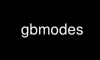 Run gbmodes in OnWorks free hosting provider over Ubuntu Online, Fedora Online, Windows online emulator or MAC OS online emulator