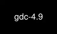 Führen Sie gdc-4.9 im kostenlosen Hosting-Anbieter OnWorks über Ubuntu Online, Fedora Online, den Windows-Online-Emulator oder den MAC OS-Online-Emulator aus