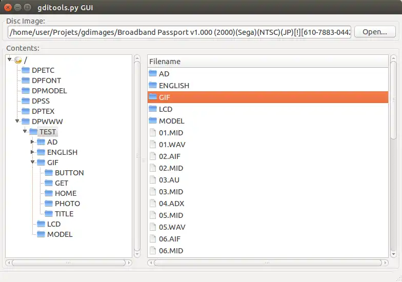 Téléchargez l'outil Web ou l'application Web gditools pour l'exécuter sous Linux en ligne