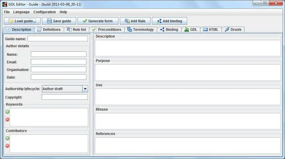 Download web tool or web app GDL Editor
