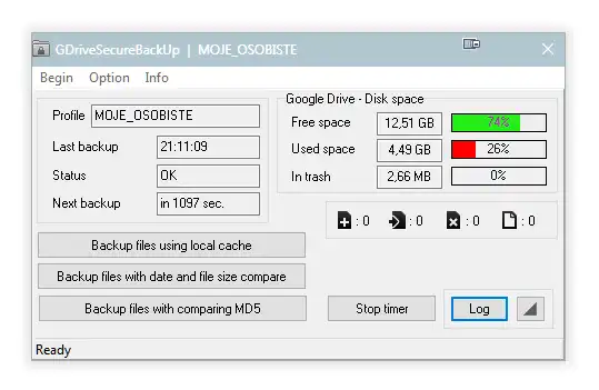 Download web tool or web app GDriveSecureBackUp