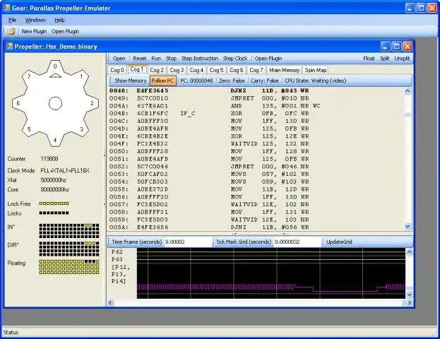 Download web tool or web app Gear: Parallax Propeller Debugger to run in Windows online over Linux online