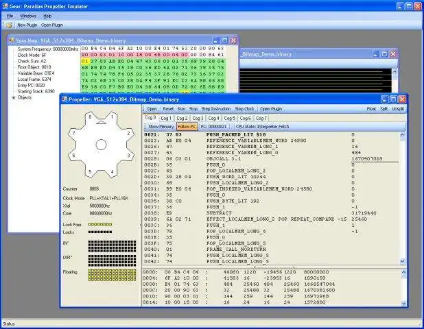 Download web tool or web app Gear: Parallax Propeller Debugger to run in Windows online over Linux online