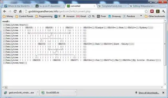ດາວໂຫຼດເຄື່ອງມືເວັບ ຫຼືແອັບເວັບ gedcom2wiki ເພື່ອແລ່ນໃນ Windows ອອນໄລນ໌ຜ່ານ Linux ອອນໄລນ໌