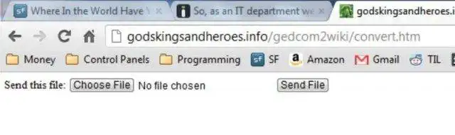 Download web tool or web app gedcom2wiki to run in Windows online over Linux online