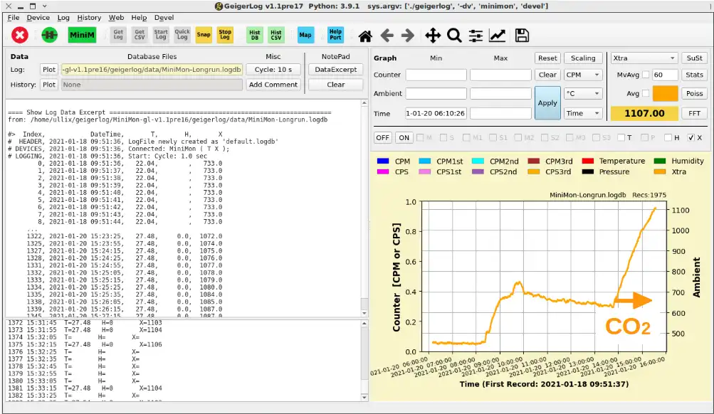 Download web tool or web app GeigerLog