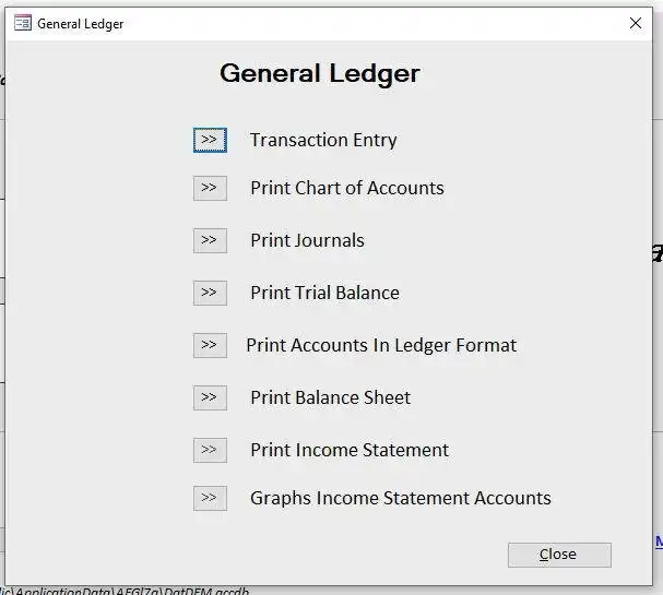 WebツールまたはWebアプリをダウンロードするGeneralLedgerFinancials