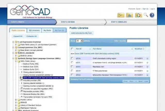 Download web tool or web app GenoCAD