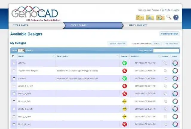 Download webtool of webapp GenoCAD