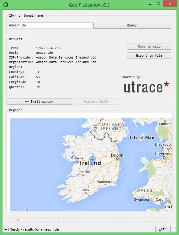 Download web tool or web app GeoIP Location