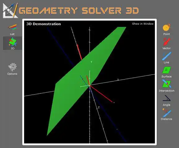 ابزار وب یا برنامه وب Geometry Solver 3D را برای اجرا در لینوکس به صورت آنلاین دانلود کنید