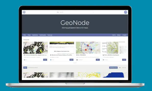 웹 도구 또는 웹 앱 GeoNode 다운로드