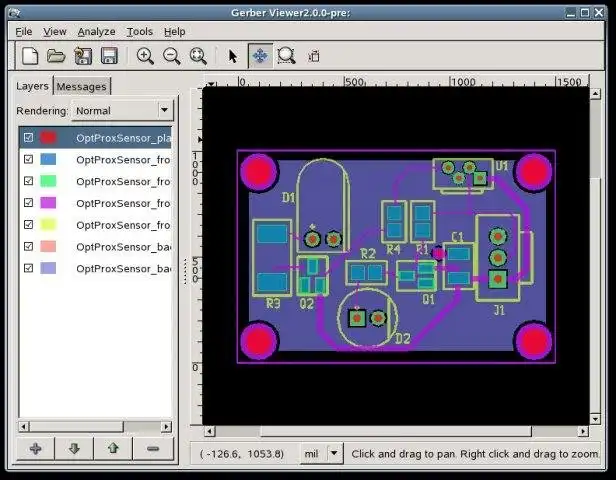 Descargue la herramienta web o la aplicación web gerbv - un visor Gerber (RS-274X)