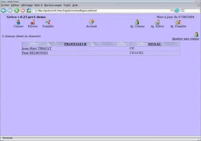 Download web tool or web app GeSco : School Management Project