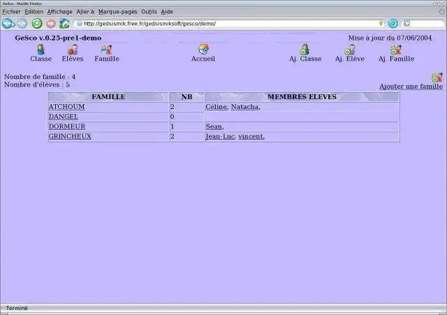 Download web tool or web app GeSco : School Management Project