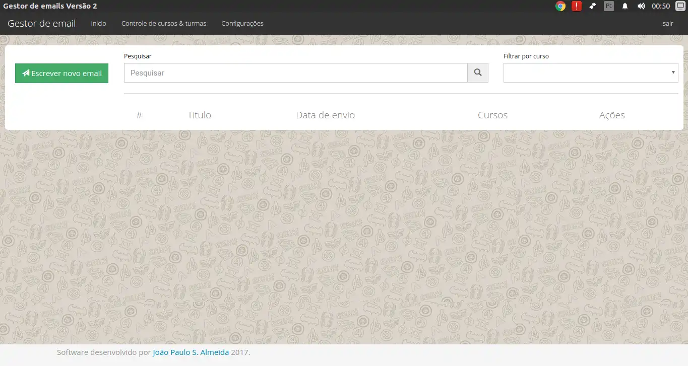 Download web tool or web app Gestor de email escolar