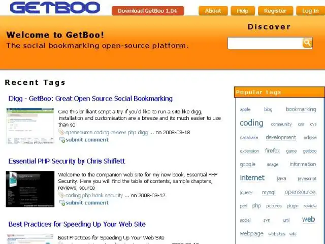 Muat turun alat web atau aplikasi web GetBoo