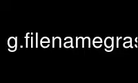 Запустіть g.filenamegrass у постачальнику безкоштовного хостингу OnWorks через Ubuntu Online, Fedora Online, онлайн-емулятор Windows або онлайн-емулятор MAC OS