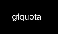 Run gfquota in OnWorks free hosting provider over Ubuntu Online, Fedora Online, Windows online emulator or MAC OS online emulator