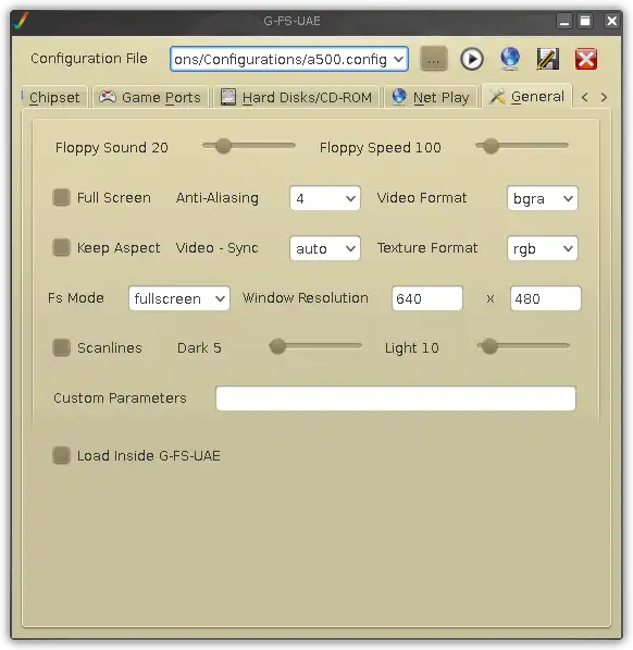 Mag-download ng web tool o web app na G-FS-UAE para tumakbo sa Linux online