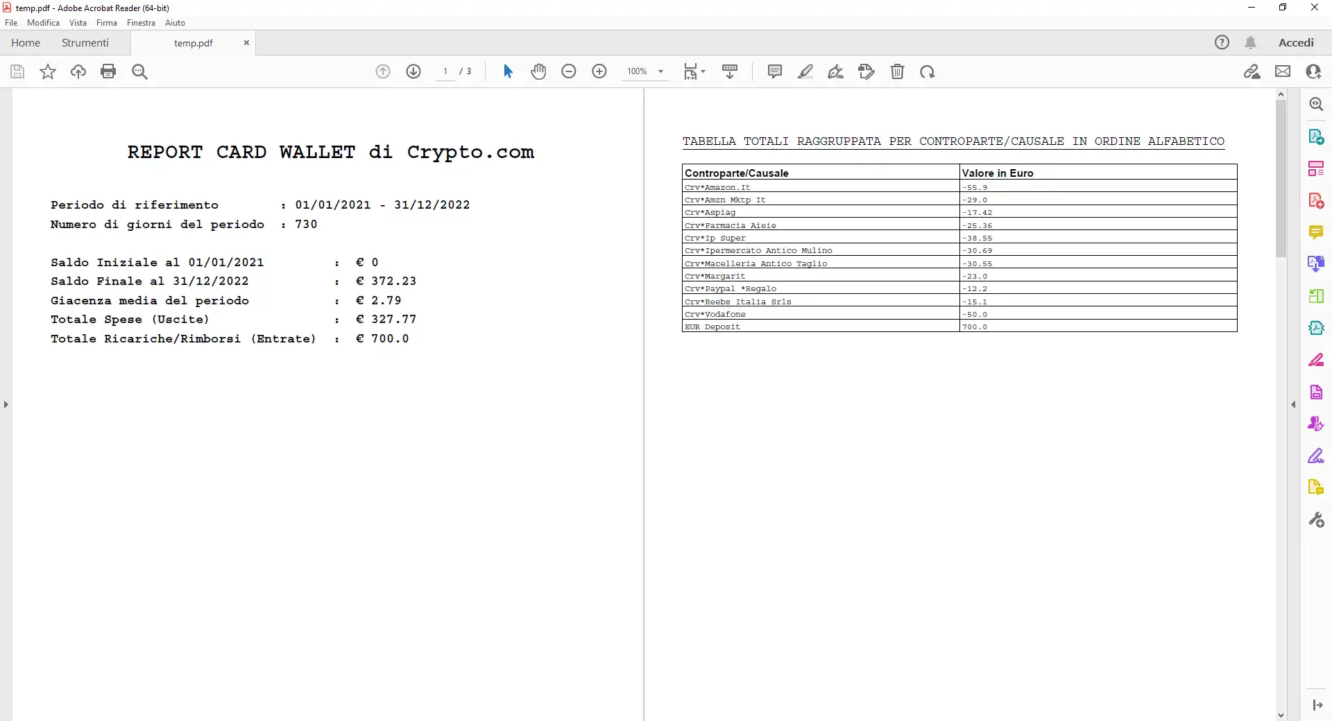 Download webtool of webapp Giacenze Crypto