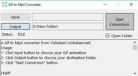 Download web tool or web app Gif2mp4