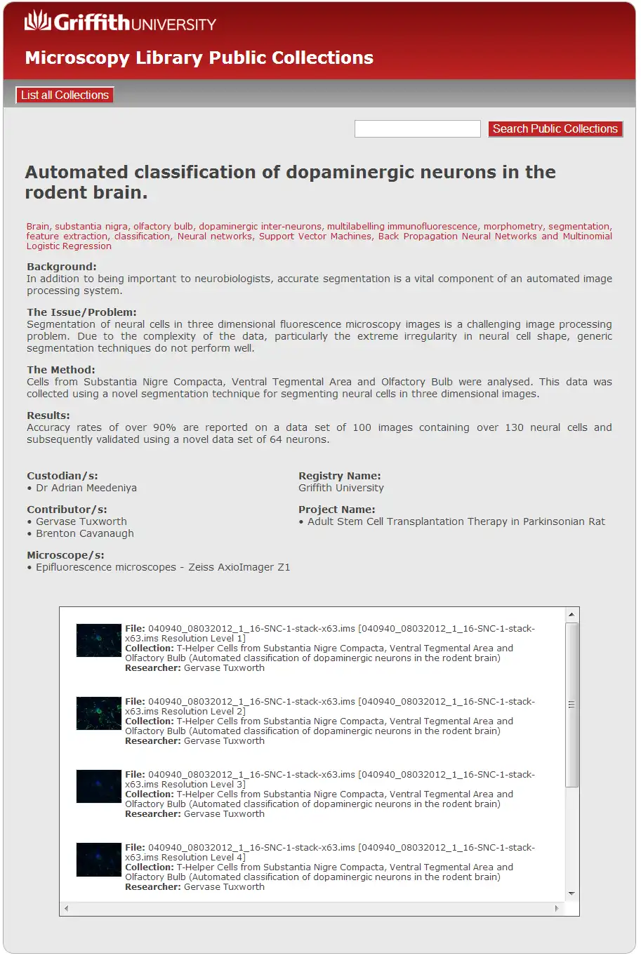 Scarica lo strumento Web o l'app Web GIIAF Microscopy Library per l'esecuzione in Linux online