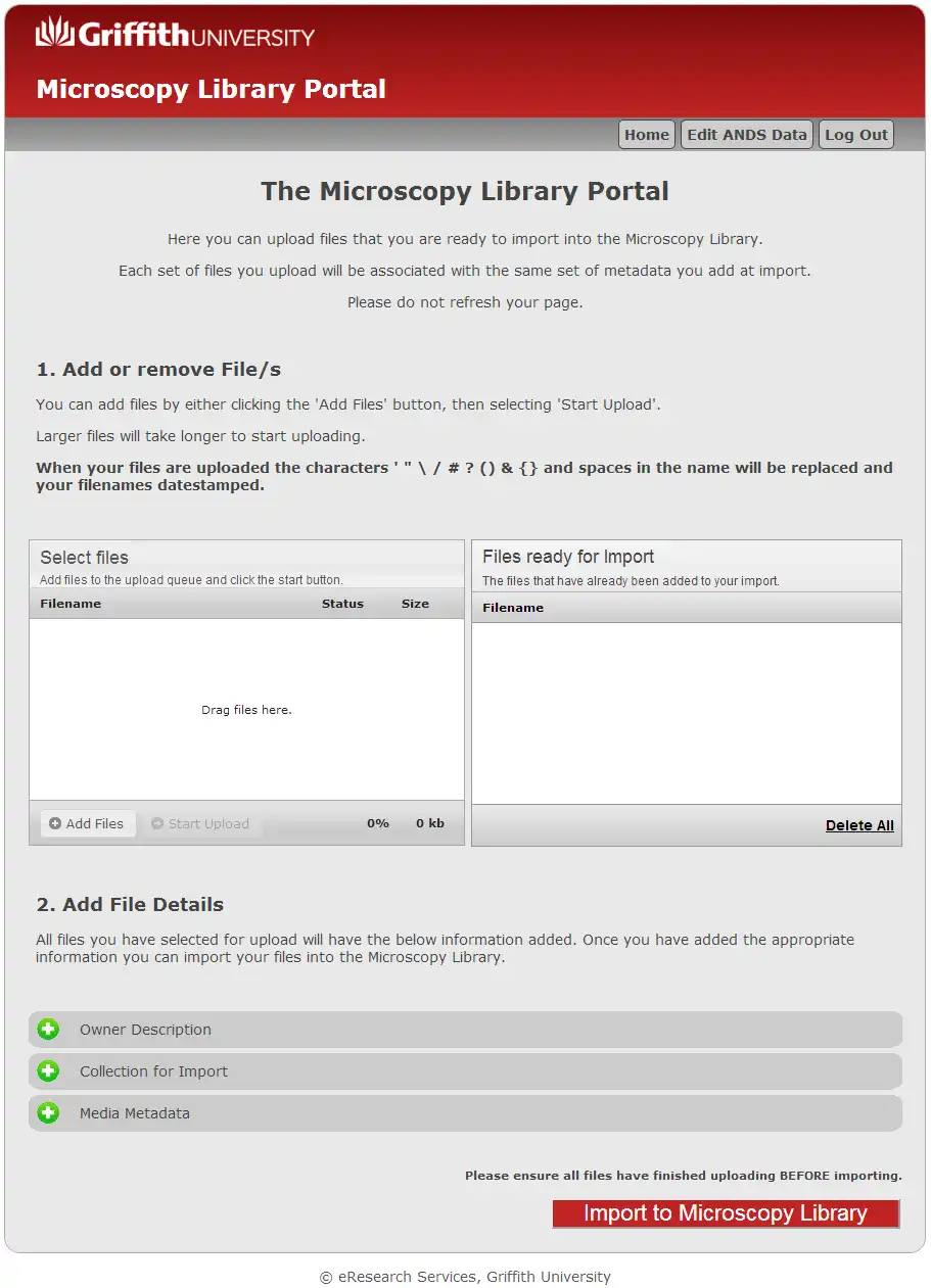 Baixe a ferramenta web ou aplicativo web GIIAF Microscopy Library para rodar em Linux online