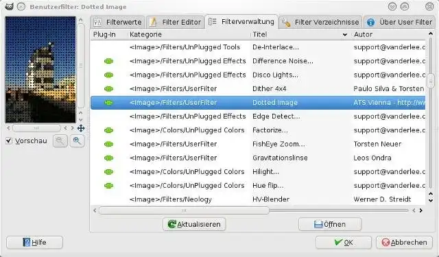 Download webtool of webapp Gimp UserFilter