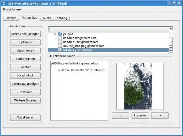 Download web tool or web app GIS Metadata Manager