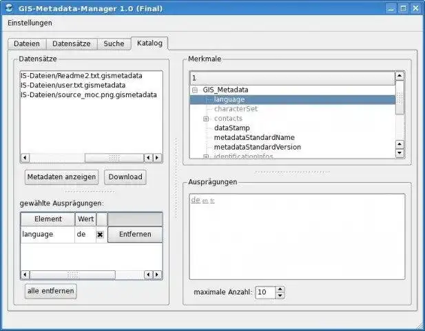 Télécharger l'outil Web ou l'application Web GIS Metadata Manager