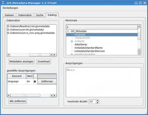 Download web tool or web app GIS Metadata Manager to run in Linux online