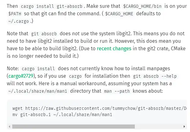 下载网络工具或网络应用 git absorb