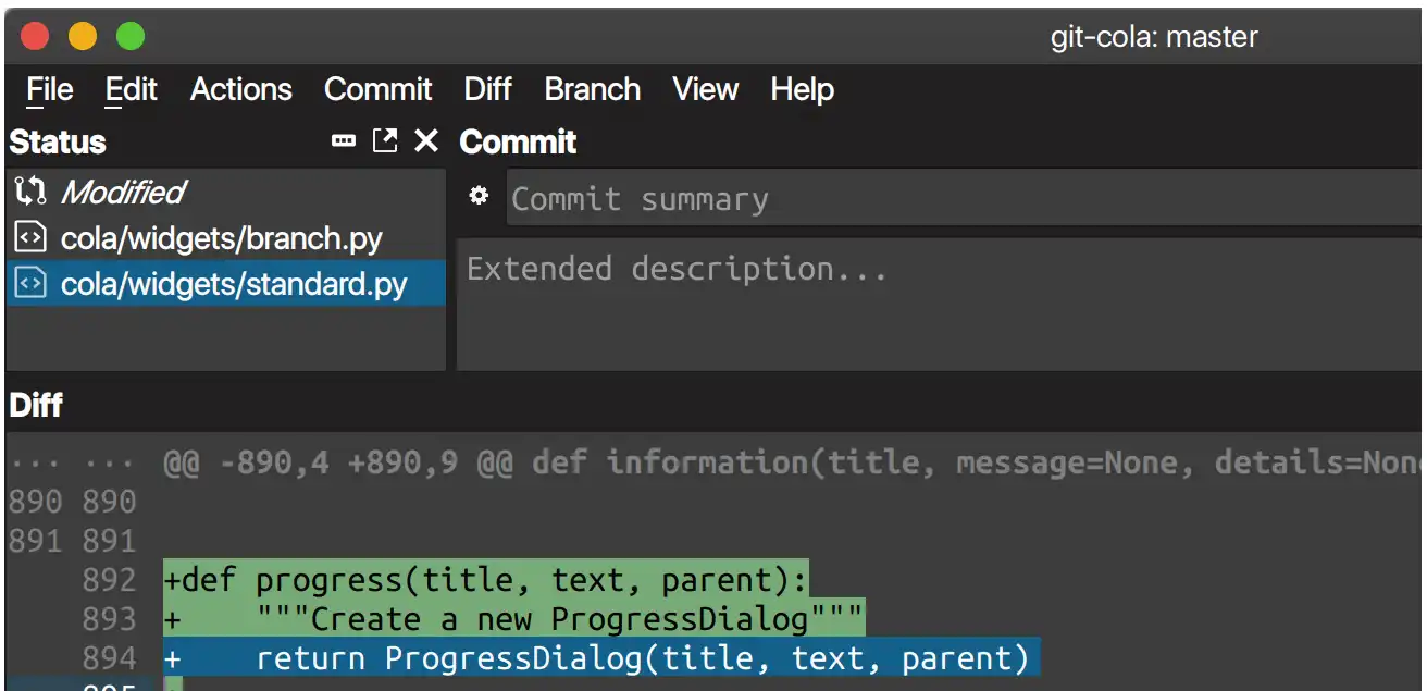 Download web tool or web app git-cola